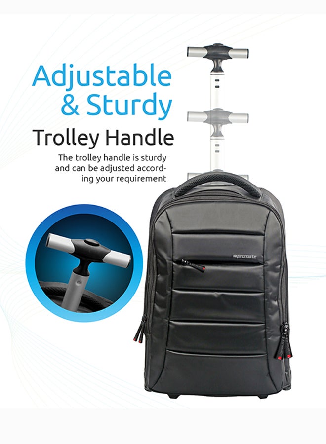 PROMATE Heavy Duty Trolley Bag for 15.6inch Laptop,  BizPak-TR | Black - Image 4