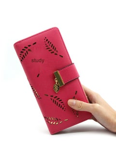 NIBEMINENT Leaf Hollowed Out Long Zipper Purse Women's Purse  - Image 2