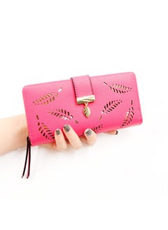 NIBEMINENT Leaf Hollowed Out Long Zipper Purse Women's Purse  - Image 1