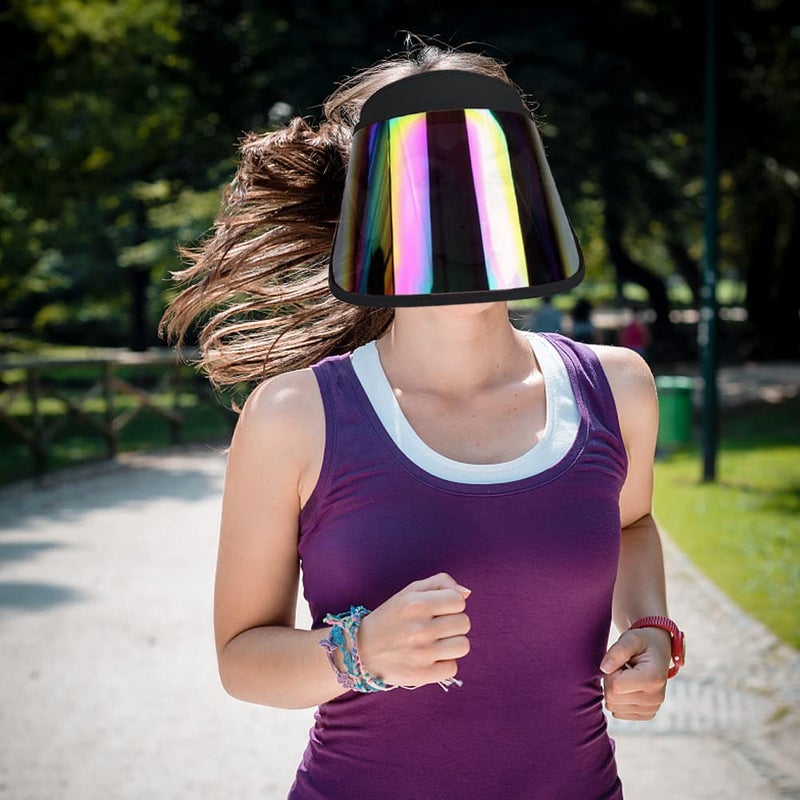 VIOKKO Face_Shield Protector Sun Visor Hat UV Protection Summer Sun Cap Great for Oudtoor Hiking Camping Golf Tennis Cycling Black - Image 2