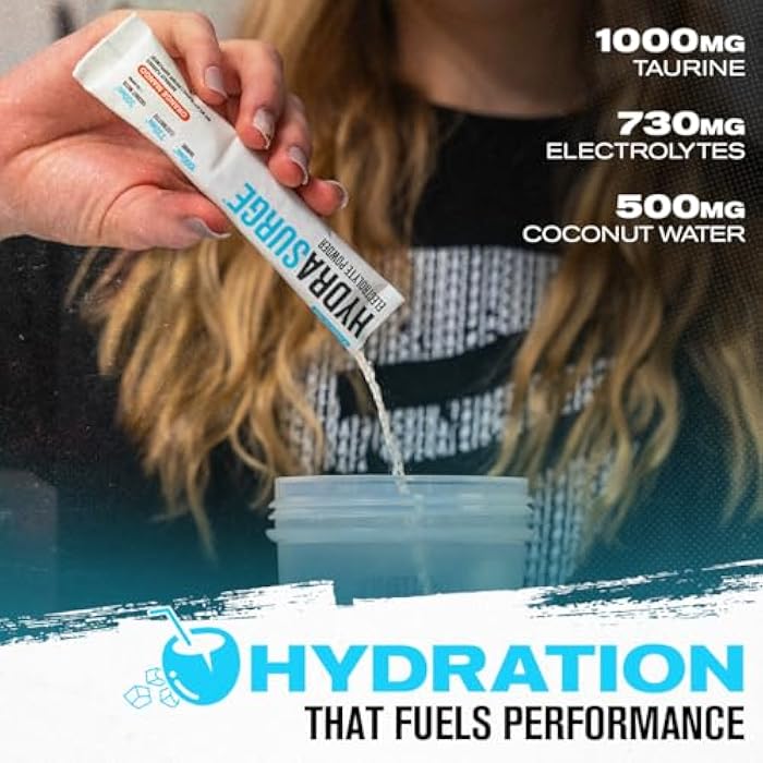 Jacked Factory Hydrasurge Electrolytes Powder Packets - Sugar Free & Naturally Sweetened Hydration Packets - Keto & Vegan Friendly, Easily Dissolves - 30 Stick Packs, Orange Mango - Image 3