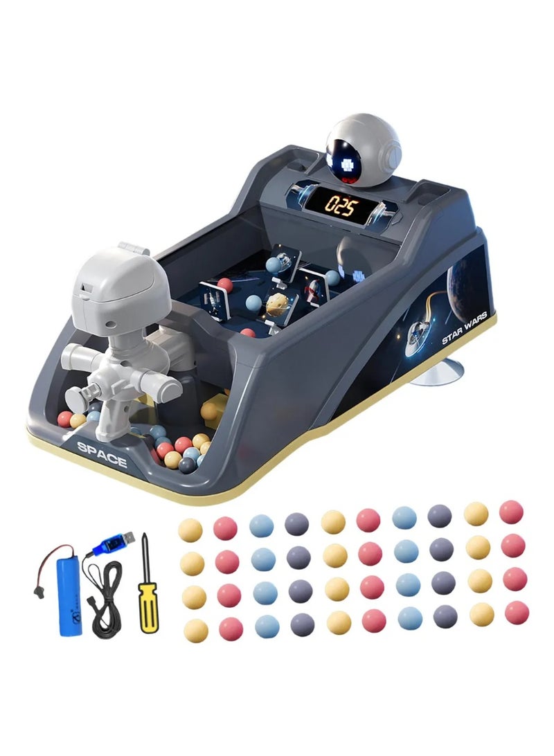 Space Pinball Machine for Kids – Ball Launcher Toy with Smart Robot Design, Score Counter, and Moving Targets, USB and Battery Powered, Fun Educational Game to Enhance Focus and Skills - Image 1