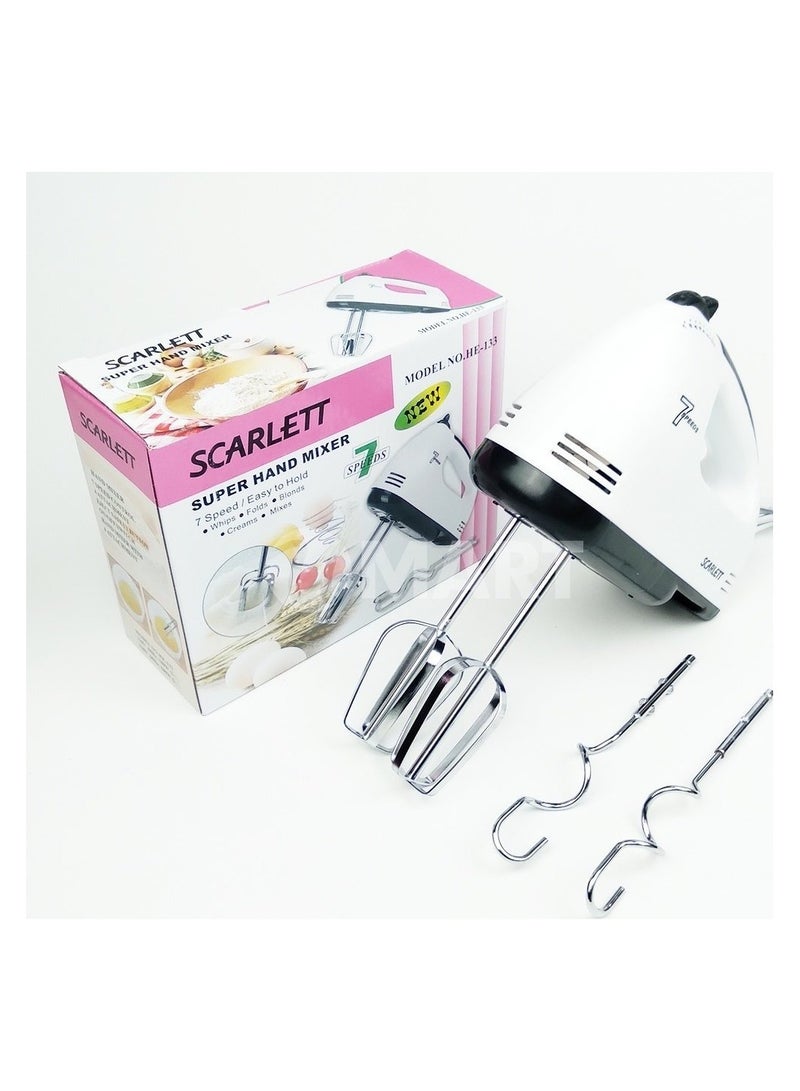 Scarlett Super Hand Mixer   Turbo Function / High Speed Mixing” Compact, Lightweight Design – Ideal for Baking & Whisking - Image 1