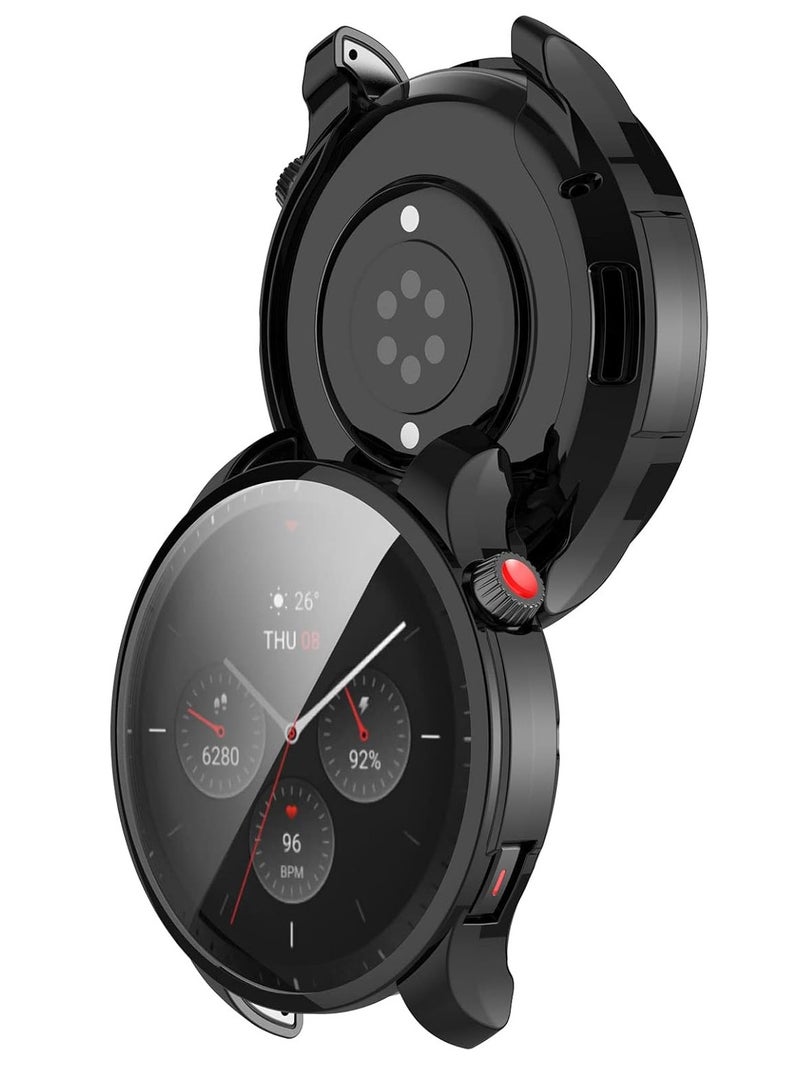 Case Compatible with Amazfit GTR 4 / GTR4 Pro Case Watch Soft TPU Shockproof Cover Slim Guard Thin Bumper Shell Protector (Black) - Image 2