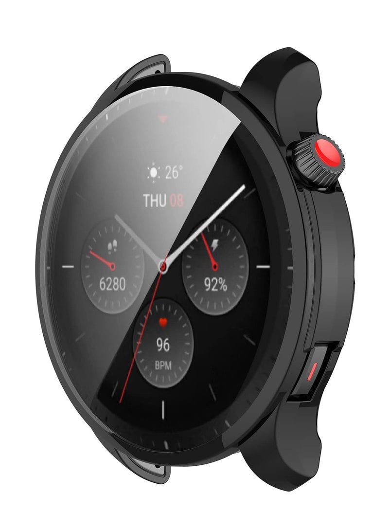 Case Compatible with Amazfit GTR 4 / GTR4 Pro Case Watch Soft TPU Shockproof Cover Slim Guard Thin Bumper Shell Protector (Black) - Image 4