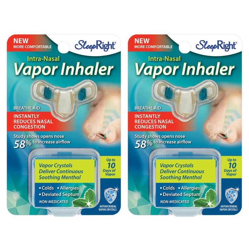 SleepRight Intra-Nasal Vapor Inhaler â€“ Congestion Reducer â€“ Breathe Aid (2-Pack) - Image 1