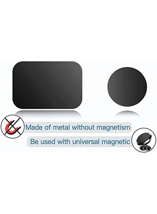 erorex 12Pcs Universal Metal Plate Magnetic Phone Car Mount With 3M Adhesive Compatible With Magnetic Mounts 6 Rectangular And 6 Round  - Image 4