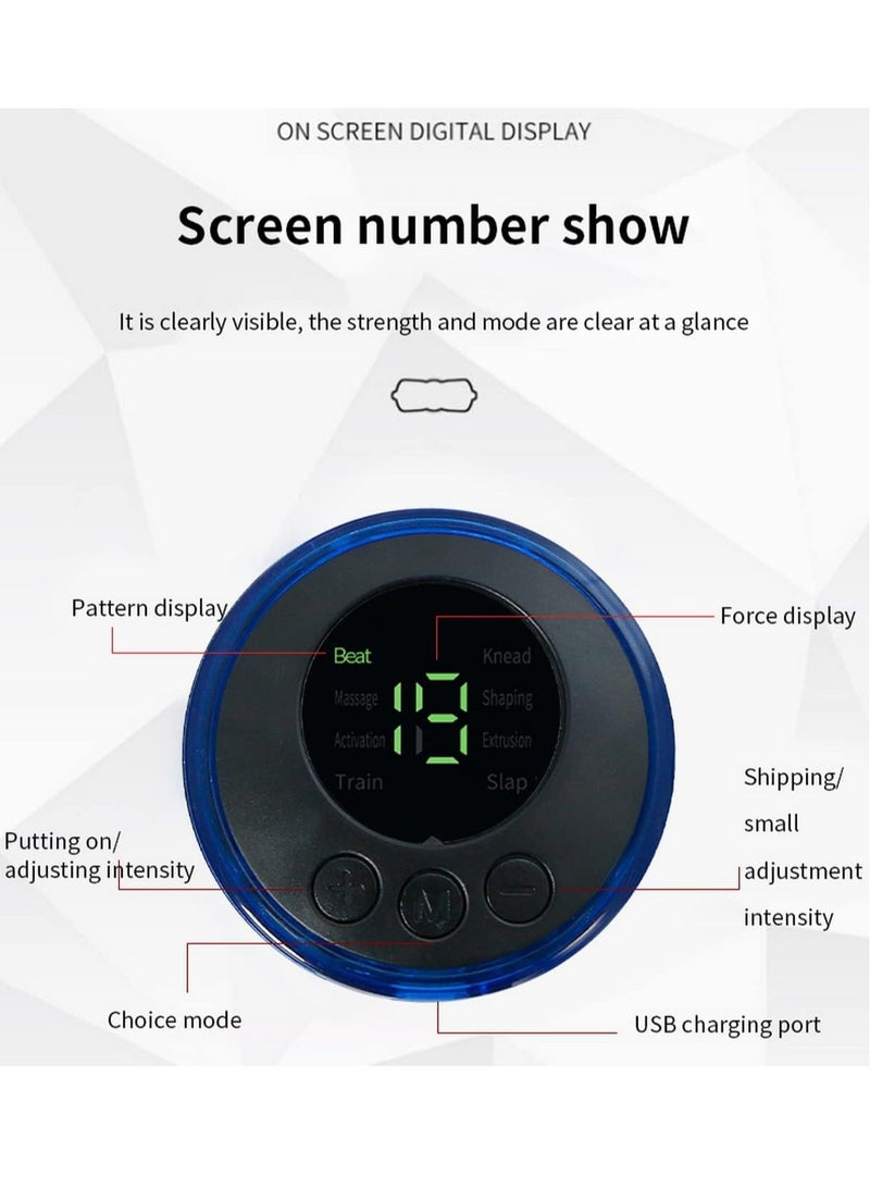 Loquat New Edition Microcurrent Ems Portable Massage Device for 2 Pcs Ems Lymphatic Drainage Massager for Neck Shoulder Limbs 8 Modes 19 Levels Cordless - Image 4