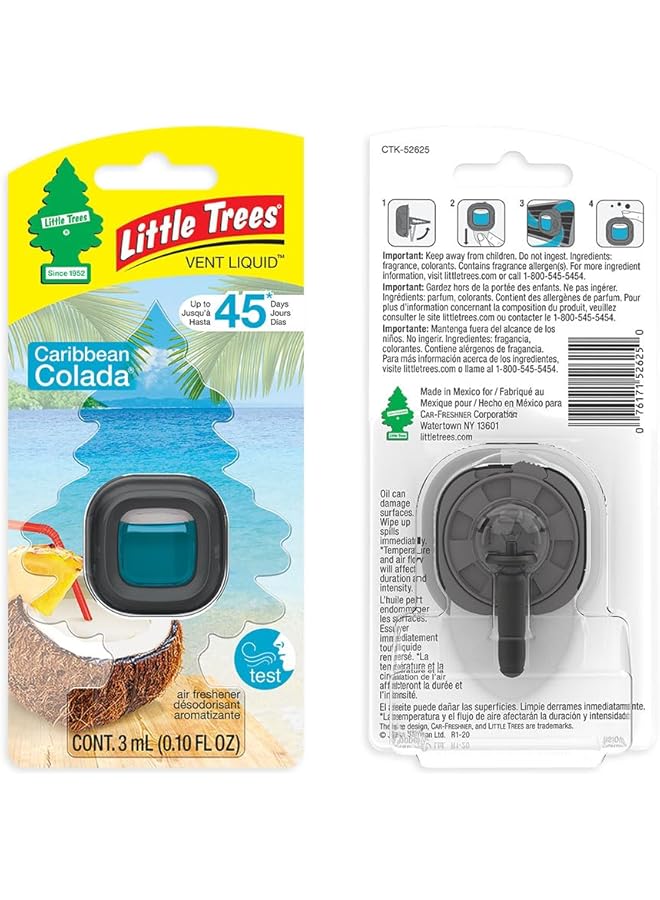 ليتل تريز معطر جو سائل برائحة الكاريبيان كولادا من فينت، Ctk-52625، قطعة واحدة - Image 3