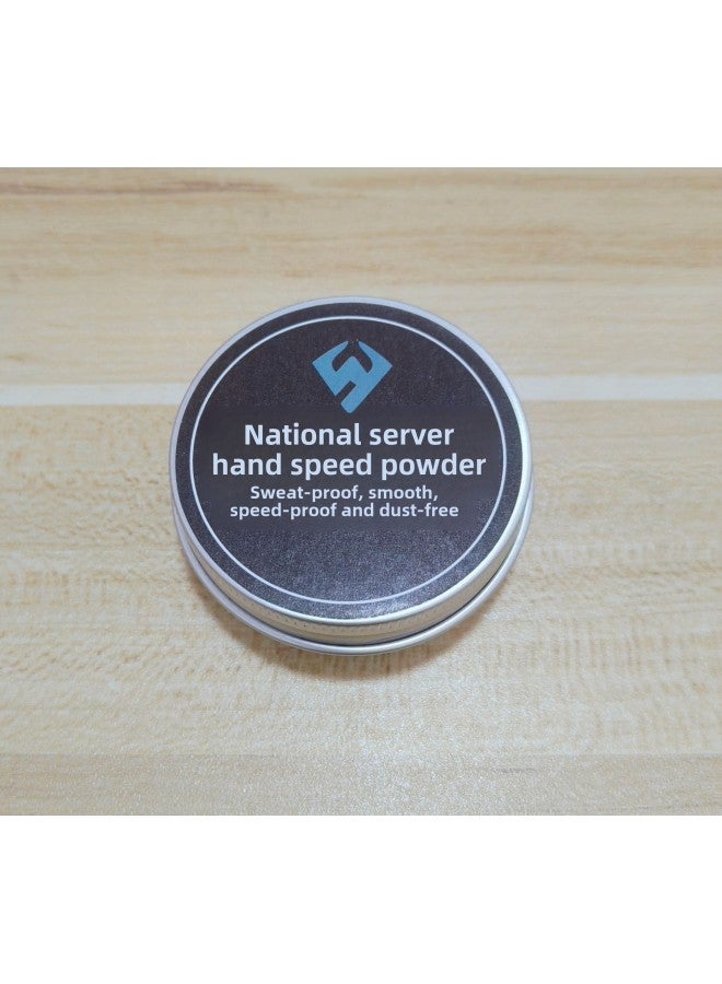 National Service Hand Speed Powder King Eat Chicken Sweat-proof Walking Artifact League Of Legends E-sports God Powder Solid Hand Travel Powder-Product Color:National Service Hand Speed Powder Round Black Send Slide Cover A Box  - Image 1