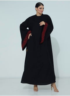 Rosette Abaya Abaya with Embroidery Red Palestine  - Image 4
