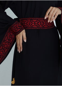 Rosette Abaya Abaya with Embroidery Red Palestine  - Image 2
