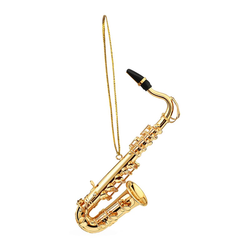 Broadway Gifts Broadway Gifts Gold Tenor Saxophone Christmas Tree Ornament 425 inches 
