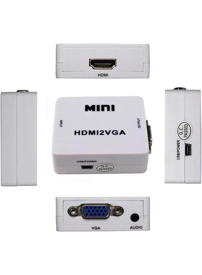 Terabyte محول Mini HDMI إلى VGA 1080P إخراج إشارة الصوت والفيديو محول HDMI2VGA لجهاز PS3 XBOX360 Blu-ray DVD أجهزة الاستقبال الكمبيوتر المحمول إلى جهاز العرض HDTV - Image 3