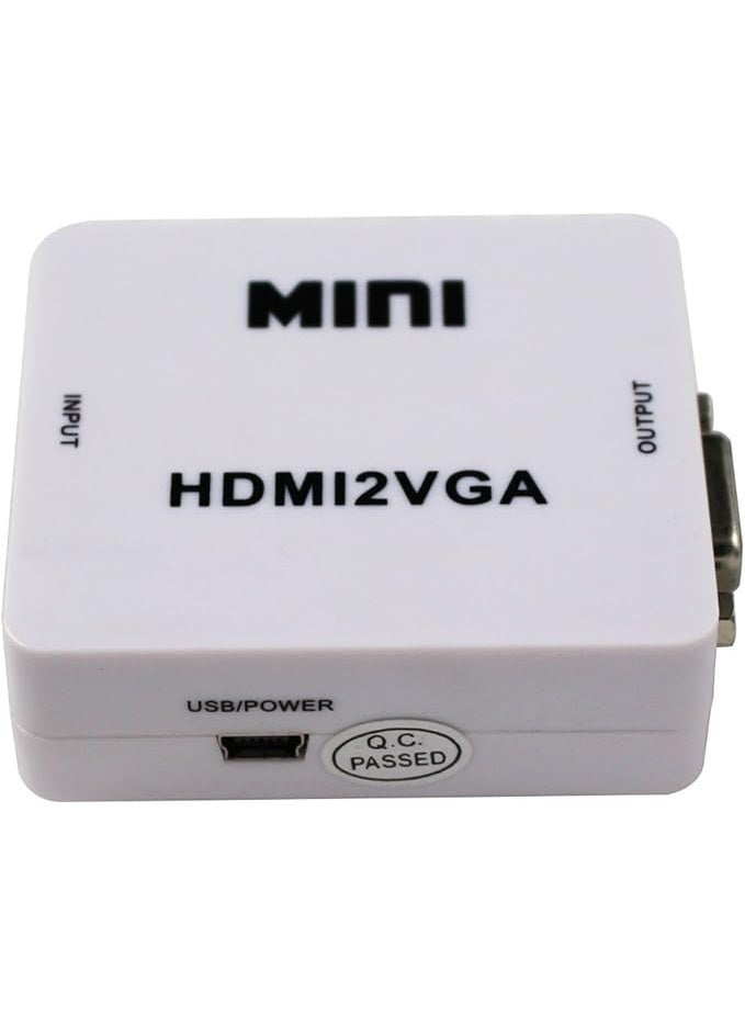 Terabyte محول Mini HDMI إلى VGA 1080P إخراج إشارة الصوت والفيديو محول HDMI2VGA لجهاز PS3 XBOX360 Blu-ray DVD أجهزة الاستقبال الكمبيوتر المحمول إلى جهاز العرض HDTV - Image 1