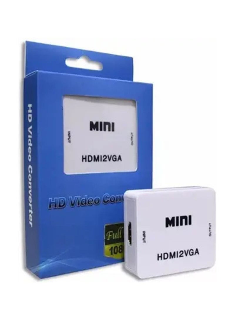 Terabyte محول Mini HDMI إلى VGA 1080P إخراج إشارة الصوت والفيديو محول HDMI2VGA لجهاز PS3 XBOX360 Blu-ray DVD أجهزة الاستقبال الكمبيوتر المحمول إلى جهاز العرض HDTV - Image 2