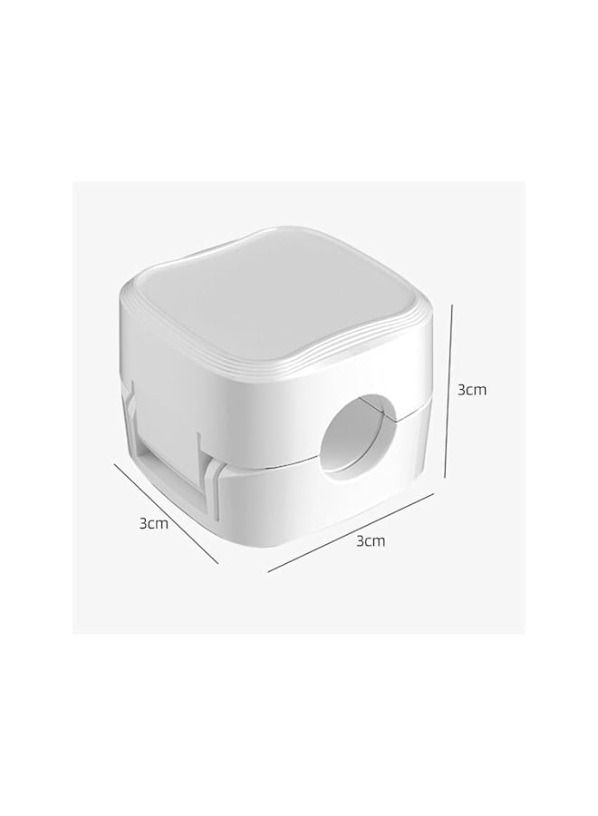 Green Tiger Magnetic Cable Clips,Cable Smooth Adjustable Cord Holder, Under Desk Cable Management,Adhesive Wire Holder Keeper Organizer for Home Office Desk Phone Car Wall Desktop Nightstand,6PCS,White - Image 2