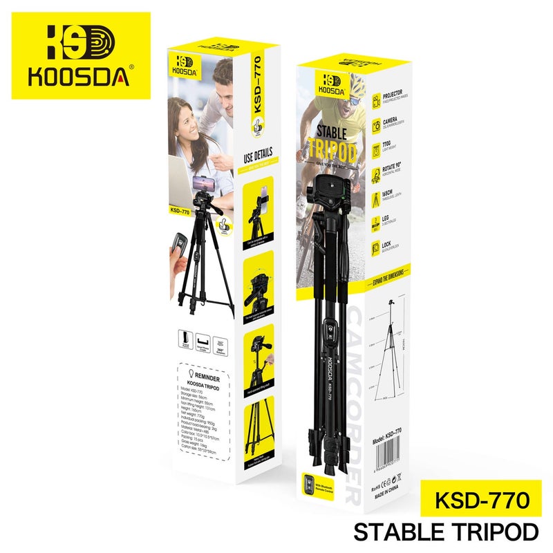 KOOSDA KSD-770 1.6M Stable Tripod - Perfect for Professional Photography - Image 4