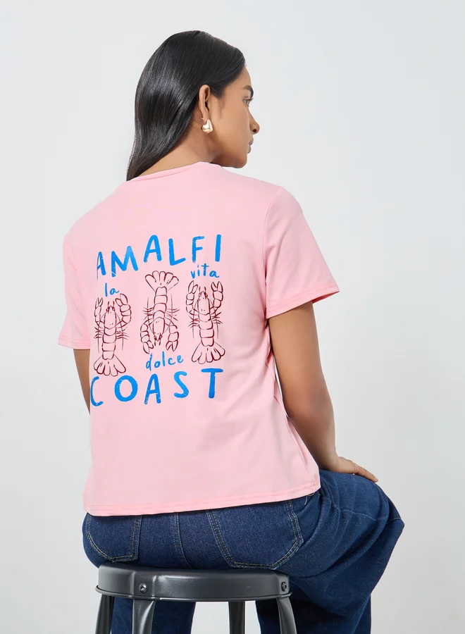 Take Two Take Two Graphic Print Short Sleeve T-Shirt