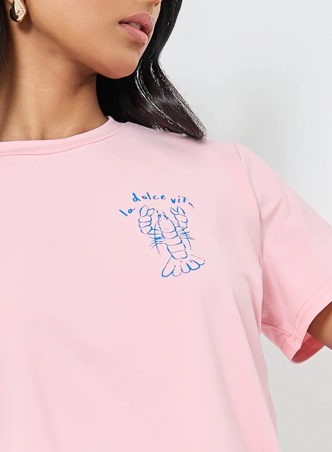Take Two Take Two Graphic Print Short Sleeve T-Shirt