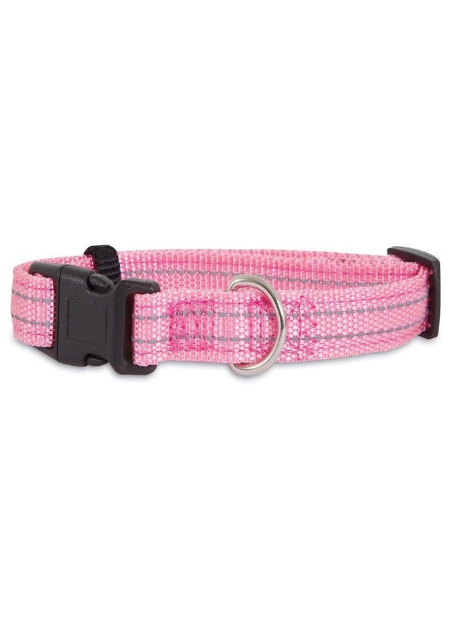 Petmate Aspen Pet Products Reflective Pad Adjustable Collar, Pink, 26"