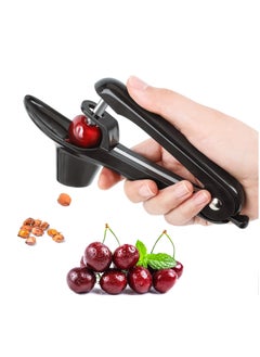 Cherry Pitter Tool Pit Remover Heavy-Duty Stainless Steel Olive Pitter Tool for Making Cherry Jam Black