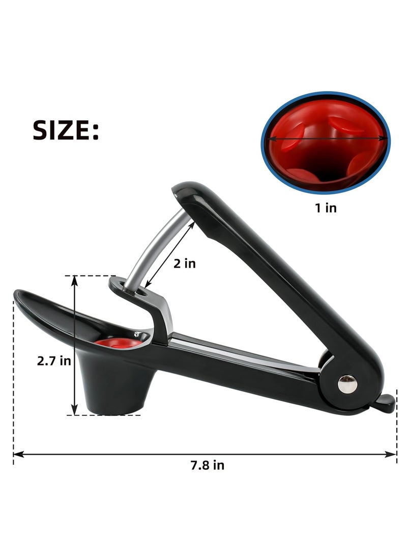 GUDOO - Cherry Pitter Tool Pit Remover Heavy-Duty Stainless Steel Olive Pitter Tool for Making Cherry Jam Black - Image 1