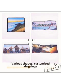 Generic Advertising Mouse Pad Large Thick Lock Edge Support Small Batch Logo Gift Office Table Mat Manufacturers Wholesale-Color:3mm-Pattern:400*800  - Image 4