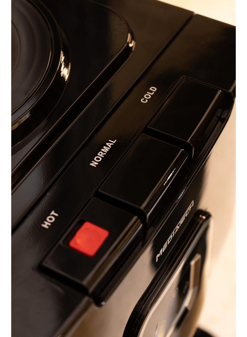 ميدياتيك مبرد مياه بتحميل علوي من ميدياتك مزود بكابينة تخزين، يوفر المياه الباردة ، العادية و الساخنة . اللون اسود MT-2533C - Image 5