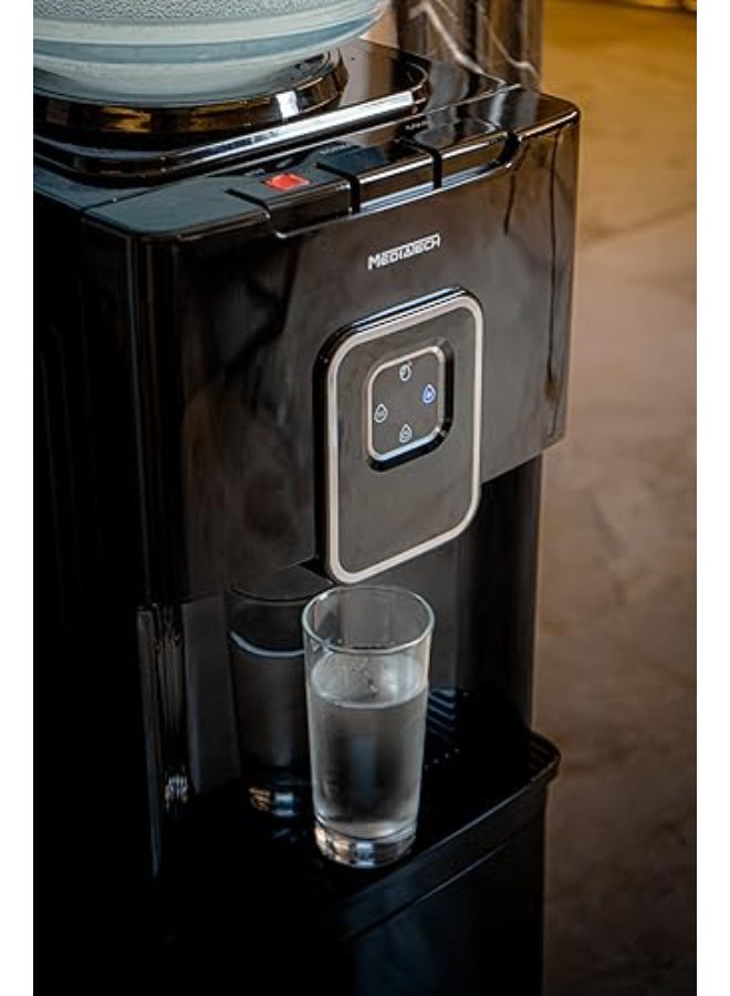 ميدياتيك مبرد مياه بتحميل علوي من ميدياتك مزود بكابينة تخزين، يوفر المياه الباردة ، العادية و الساخنة . اللون اسود MT-2533C - Image 4