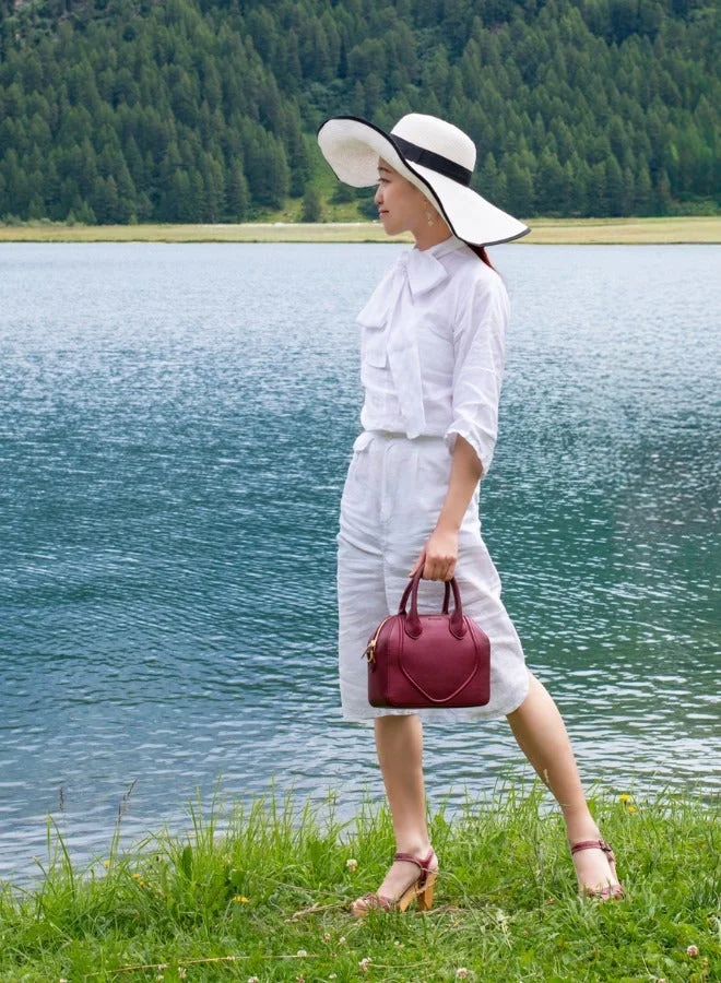 Veganologie Gemma Crossbody Bag In Syrah Made Using 1.5 Bamboo Stems
