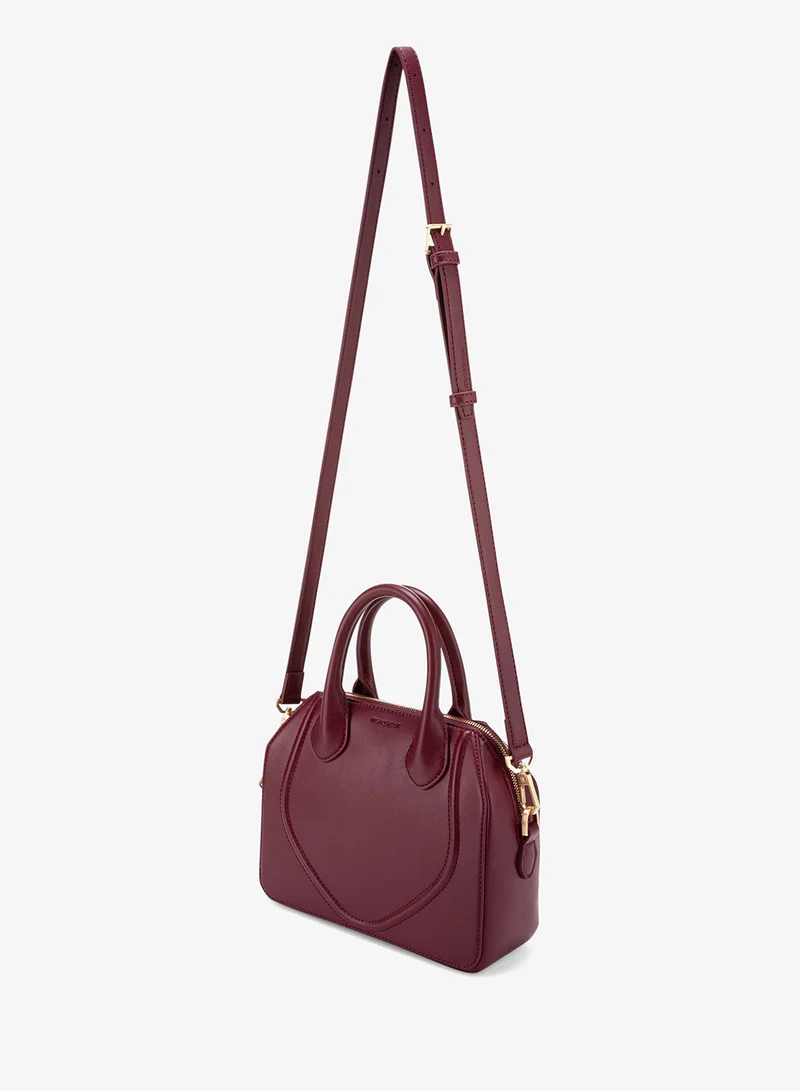 Veganologie  Gemma Crossbody Bag In Syrah Made Using 1.5 Bamboo Stems for Women | Best Price UAE