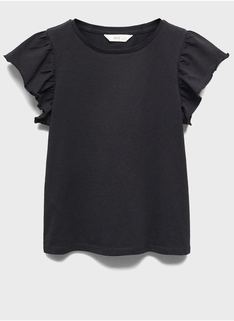 MANGO - Kids Ruffle T-Shirt - Image 1