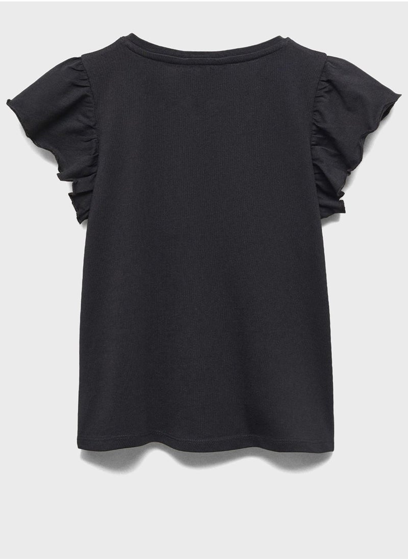 MANGO - Kids Ruffle T-Shirt - Image 1
