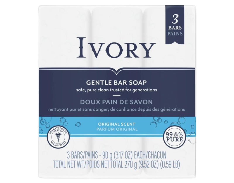 Ivory Soap Personal Bar 3.1 Ounce, Pack of 3 - Image 1