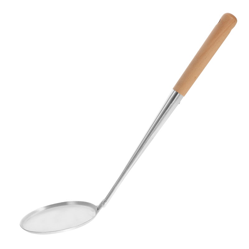 2pcs Kitchen Non-stick Oil Spoon Wood Handle Spoon Tool for Frying Snack Frying Spoon - Image 5