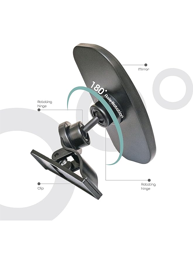 The Moon brand Deluxe Rear View Baby Car Mirror Back Seat Side Mirror Black - Image 2