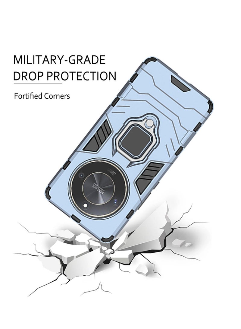 إكس ليفيل هونور x9b / x50 5G حالة الهاتف المحمول ، الثقيلة طبقة مزدوجة واقية من الصدمات مع حامل المغناطيسي ، هونور x9b / x50 5g-blue - Image 3