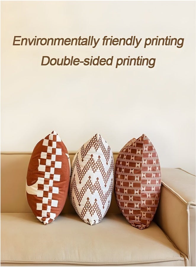 أغطية وسادة مجموعة من 4 ، رمي غطاء وسادة ، ميلارد نمط الأريكة وسادة القضية 45 سم × 45 سم ، لغرفة المعيشة أريكة سيارة الأريكة السرير وسادات 18 × 18 بوصة (نمط مزدوج الوجهين - Image 2