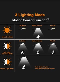 Generic Solar Light Outdoor, Ip65 Motion Sensor Led Security Solar hanging lights with Remote Control, 3 Lighting Modes Wireless Solar Lights Parking Garden Street Yard Deck | 120LED 6 Pieces  - Image 5