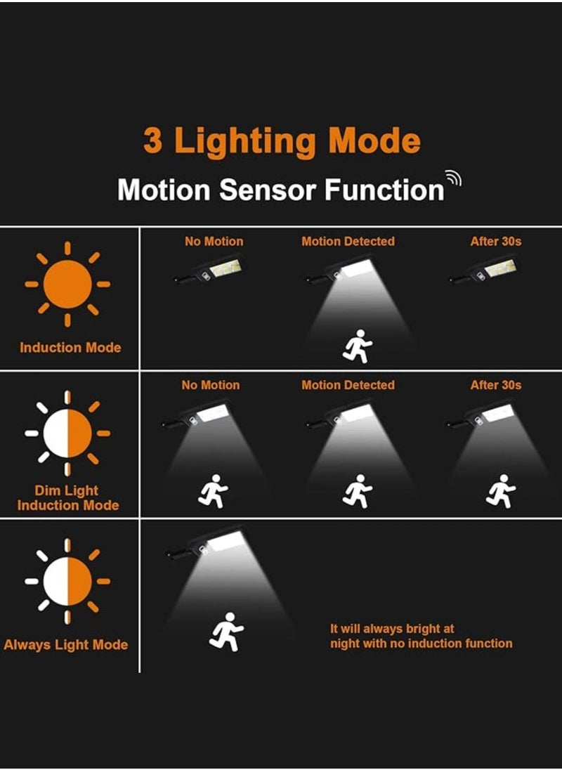 Generic Solar Light Outdoor, Ip65 Motion Sensor Led Security Solar hanging lights with Remote Control, 3 Lighting Modes Wireless Solar Lights Parking Garden Street Yard Deck | 120LED 6 Pieces  - Image 5