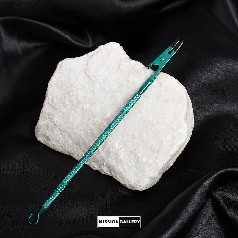 Mission Gallery Bracelet Helper Tool with Hook - Fastener Helper Tool for Bracelet, Necklace, Jewelry, Watch - Clip, Clasp Helper - Portable, Easy-to-Use, Made of Metal - Teal - Image 2
