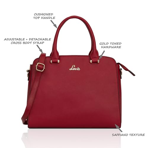 Lavie Women's Ushawu Medium Satchel Bag for Women | Satchel Handbag for Work | Ladies purse | Stylish Shoulder Bag | Gift for Women - Image 3