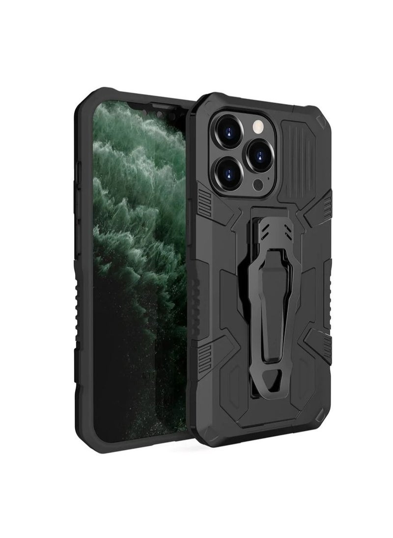 HEXABEX - iPhone 14 Pro Case, Shockproof Hybrid Armor Heavy Duty Cover Case for iPhone 14 Pro 6.1" Black - Image 1