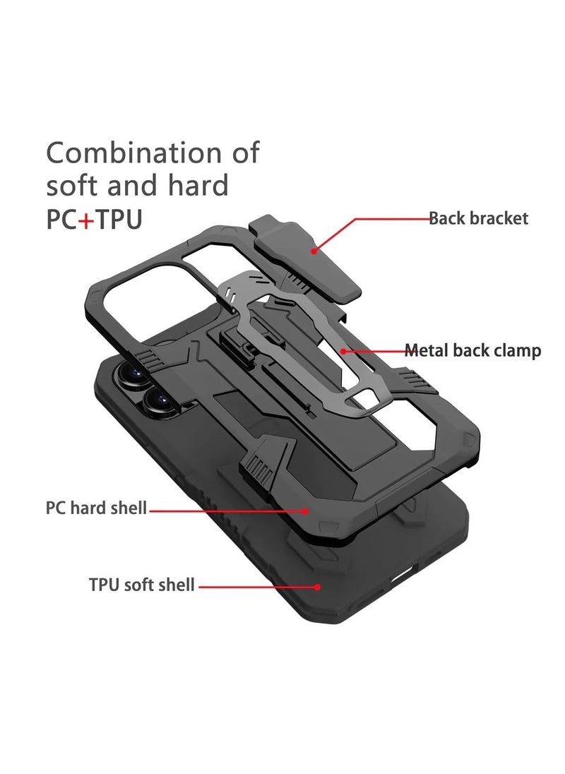 HEXABEX - iPhone 14 Pro Case, Shockproof Hybrid Armor Heavy Duty Cover Case for iPhone 14 Pro 6.1" Black - Image 1