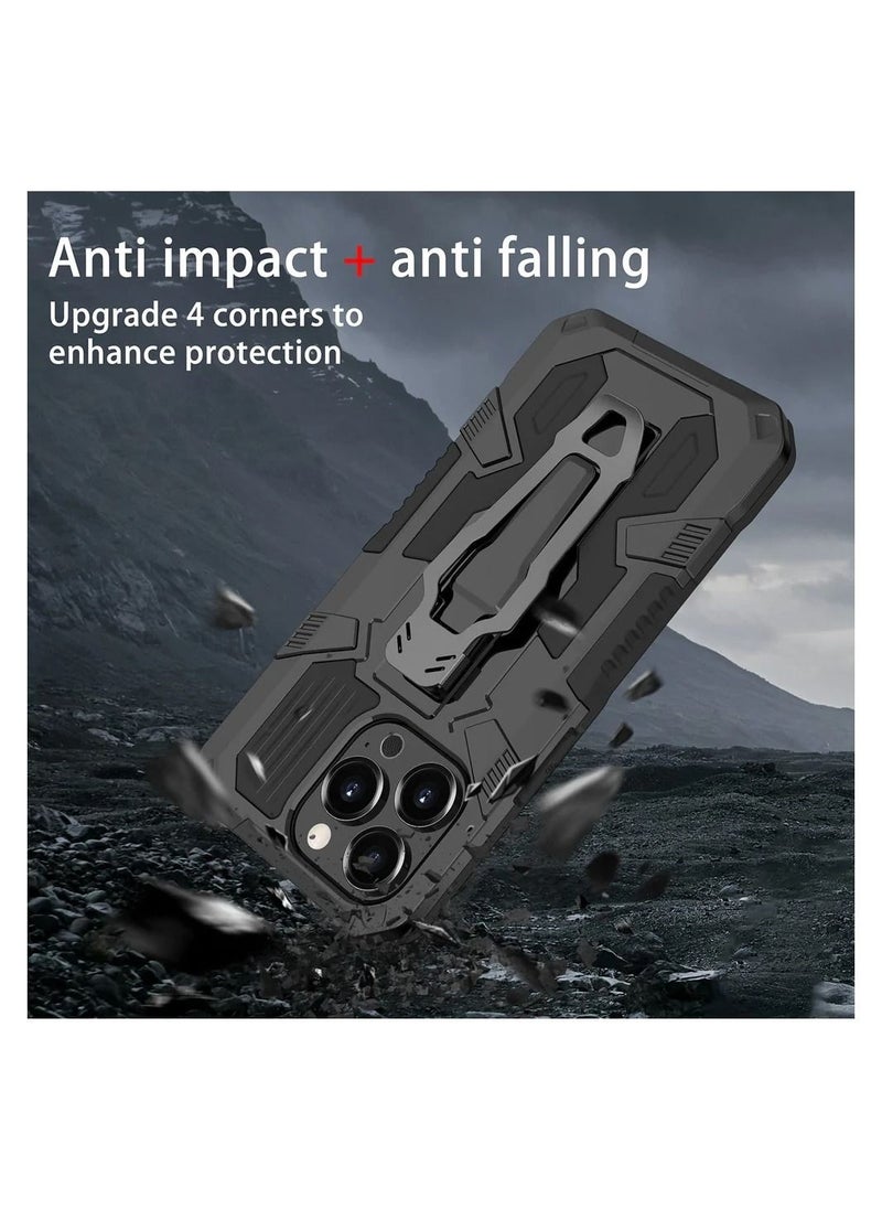 HEXABEX - iPhone 14 Pro Case, Shockproof Hybrid Armor Heavy Duty Cover Case for iPhone 14 Pro 6.1" Black - Image 1