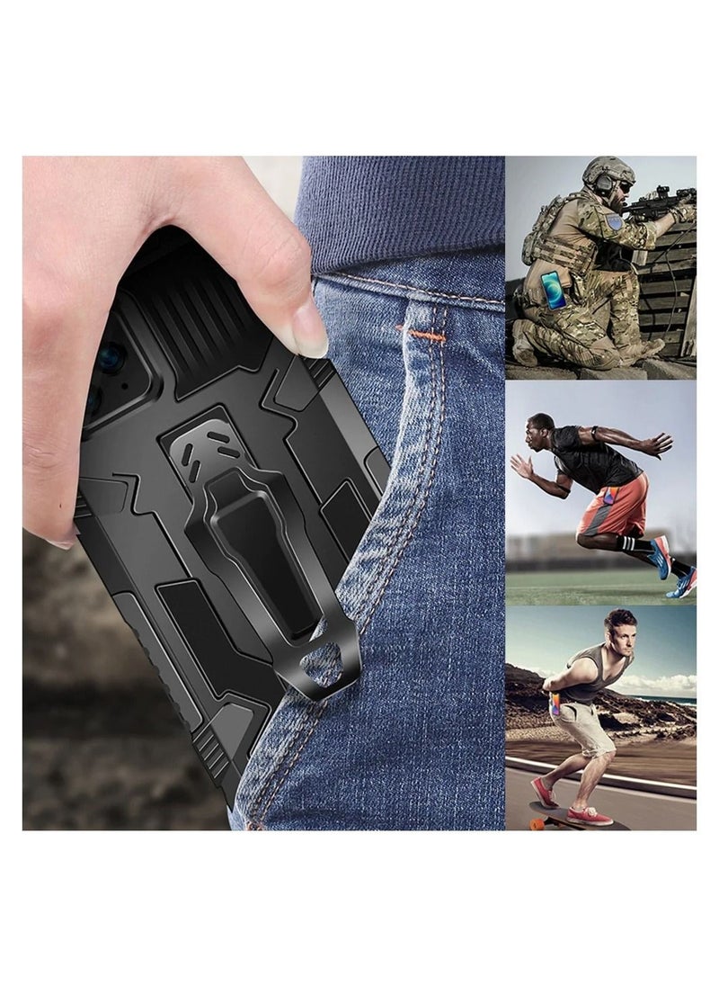 HEXABEX - iPhone 14 Pro Case, Shockproof Hybrid Armor Heavy Duty Cover Case for iPhone 14 Pro 6.1" Black - Image 1