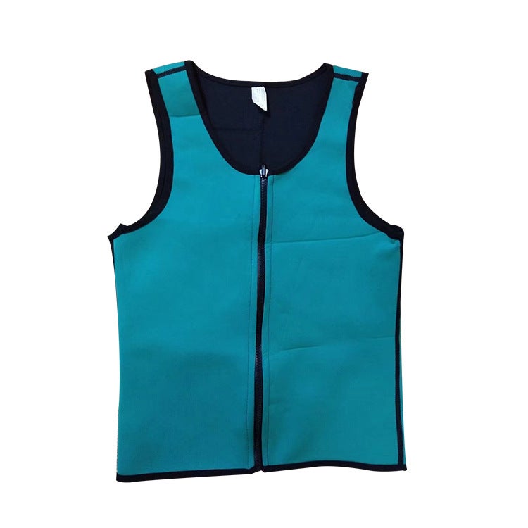 Mens Neoprene Sweat Vest Fitness Waist Trainer Black  - Image 4