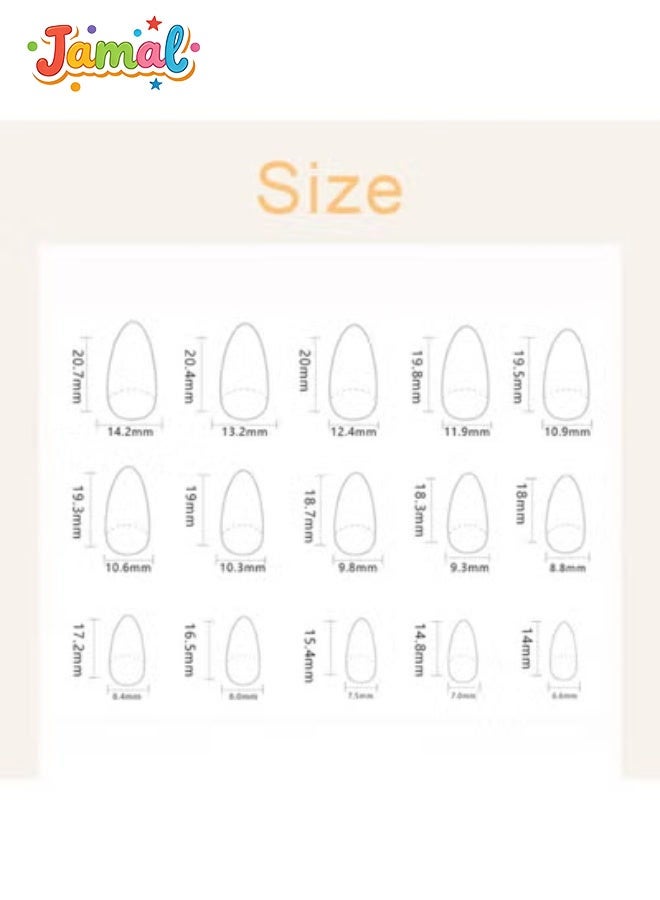 Jamal 24PCS Wine Red Fake Nails – Easy DIY Press-On Full-Cover Nail Set for Women, Reusable & Stylish - Image 4