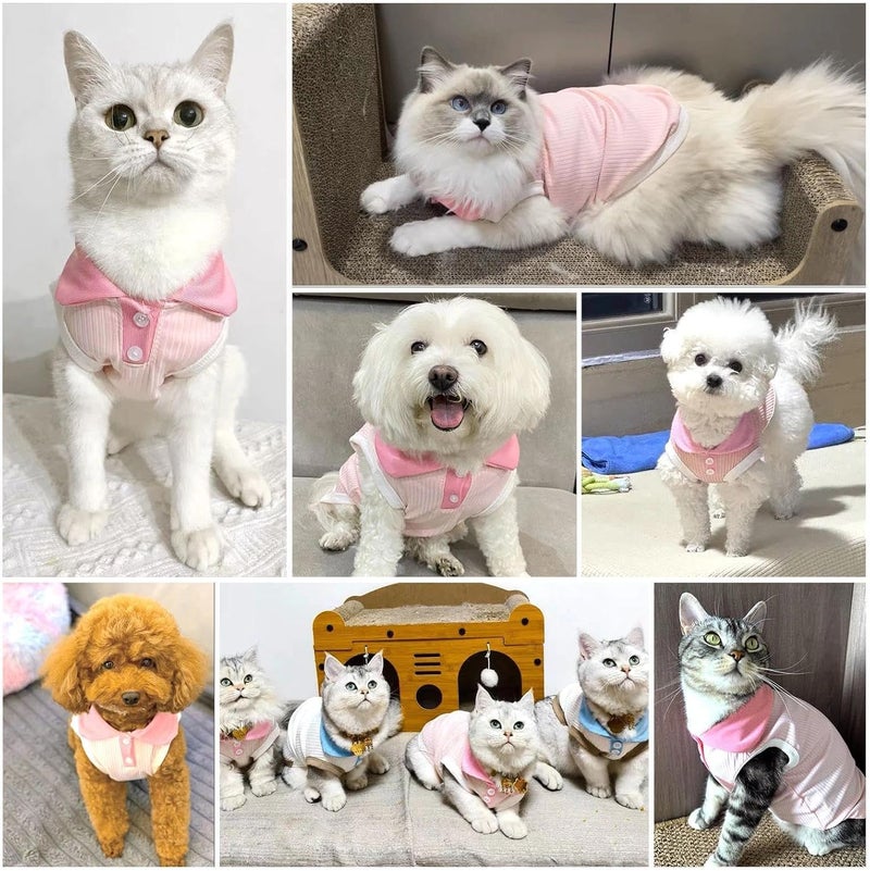 KASTWAVE Budget global standard quality Dog Tshirts for Small Dogs Pink Polo Shirt Stretchy Dog T Shirt Breathable Pet Cooling Vest Sweatshirts Girl Boy Puppy Dachshund French Bulldog Frenchie Chihuahua Pet Clothes (Pink - M) Multi-use upgraded craftsmanship - Image 3